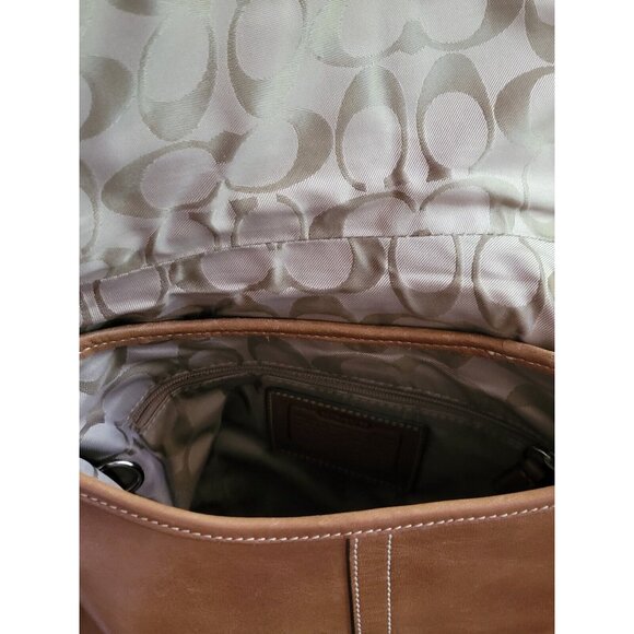Vintage Coach G3s-9481 Brown Leather Crossbody/hobo Bag Bucket Shoulder Purse - Picture 4 of 11